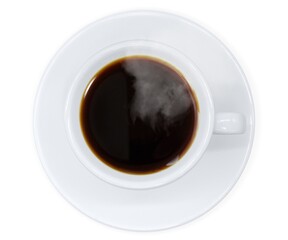 コーヒー 飲み物 イラスト リアル 俯瞰 真上 湯気 
