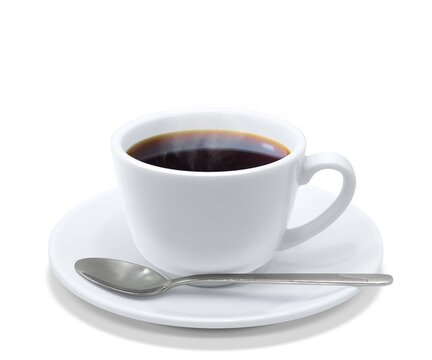 コーヒー 飲み物 イラスト リアル ホットスプーン 湯気