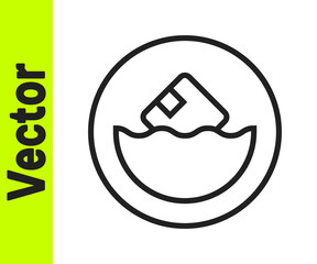 Black line Carton cardboard box icon isolated on white background. Box, package, parcel sign. Delivery and packaging. Vector