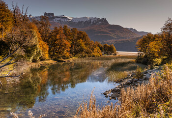 ROAD OF THE SEVEN LAKES, PATAGONIA ARGENTINA. FALKNER LAKE. ROUTE 40.