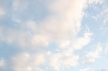 Blue sky with clouds. Vector background.