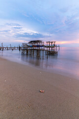 Morning view in Bang Hoi Beach, Songkhla, Thailand.