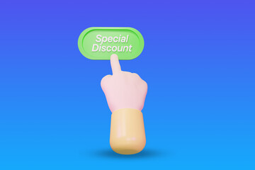 Special discount 3d hand render