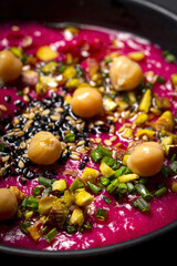 Homemade Beet and Chickpea Hummus with Veggie Crudités