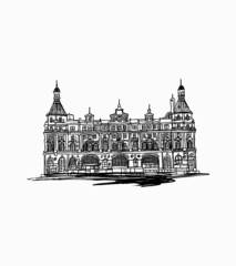 Obraz premium hand drawn istanbul silhouette graphic design vector art