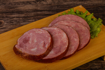 Slices of pork meat ham