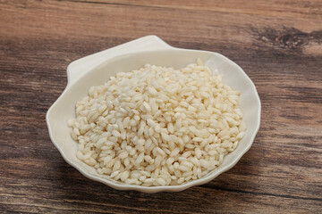 Raw arborio rice for Risotto