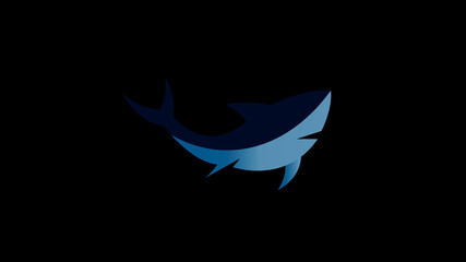 Shark illustration using a gradient
