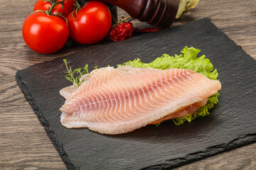 Raw tilapia fish for cooking