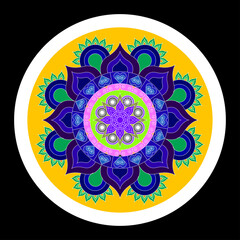 spiritual symbol round ornament