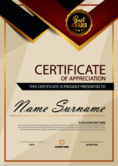 Creative award diploma certificate design