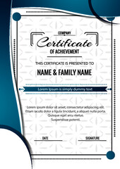 Creative award diploma certificate design