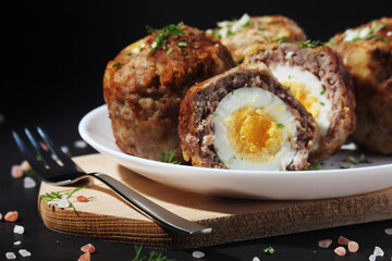 Scottish eggs - national dish of the cuisine of Scotland