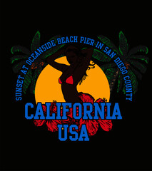 bikini girls graphic design vector art