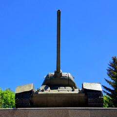 T 34 tank monument to the Great Patriotic Warrior, Russia, city of Belgorod village of Prokhorovka...
