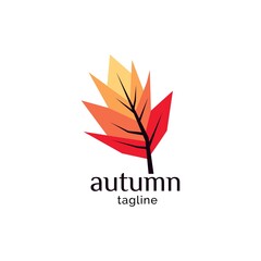 Autumn logo design illustration vector template