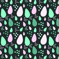 Abstract Pattern with Colorful Drops And Dots