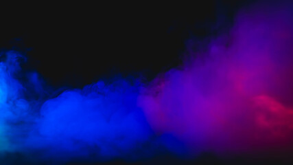 Nebel in rot und blau 