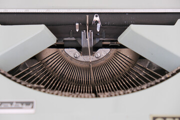 close up of vintage typewriter