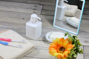 石鹸と歯ブラシ　朝のルーティン