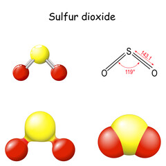 Sulfur dioxide molecule