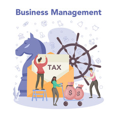 Enterpreneur concept. Idea of management strategy and business achievement