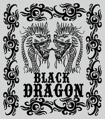 Dragon graphic design vector art