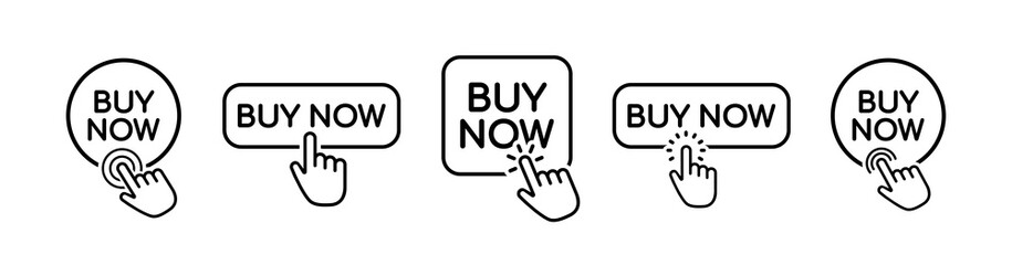Obraz premium Buy now button vector icon