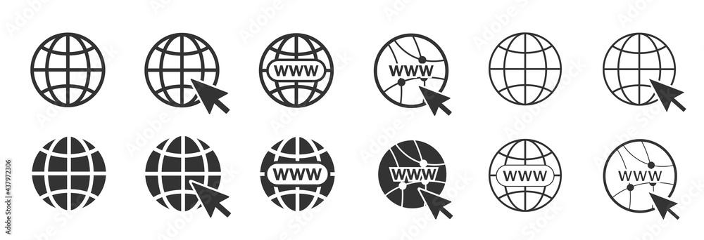 Wall mural website icon. vector www icon