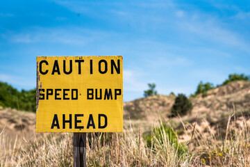 Obraz premium Caution Road Sign