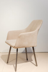 Modern velours armchair in a room