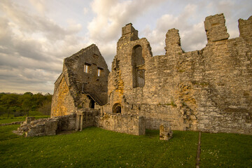 Fototapeta na wymiar The ruins of Egglestone Abbey near Castle Barnard in County Durham, UK