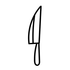 Hand drawn vector illustration of knife. Doodle style sketch.