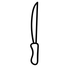 Hand drawn vector illustration of knife. Doodle style sketch.