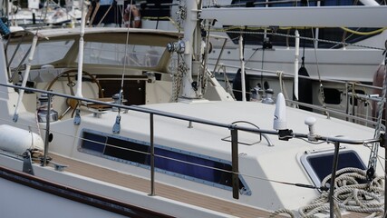 boats in the marina of the port
