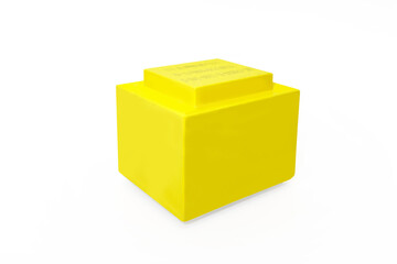 Single solid-state relay (SSR) of yellow color on white background