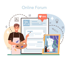 Artist online service or platform. Professional illustrator