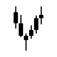 Business candle stick graph chart. Vector illustration.