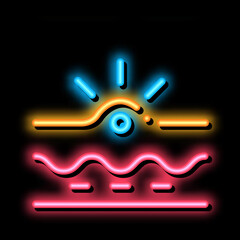 appearance of acne neon light sign vector. Glowing bright icon appearance of acne sign. transparent symbol illustration