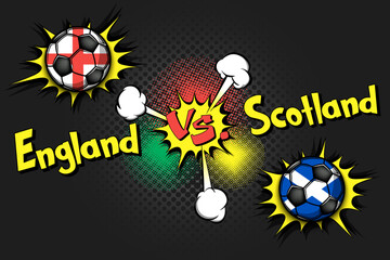 Soccer game England vs Scotland