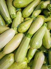 fresh courgette on market