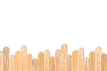 Realistic wooden or plastic sticks.For ice cream or frozen juice, covid test, or medical throat examination.