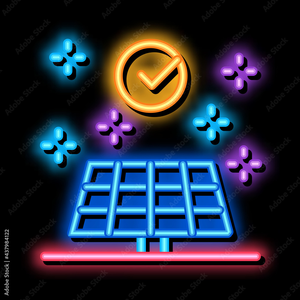 Wall mural long battery life neon light sign vector. Glowing bright icon long battery life sign. transparent symbol illustration