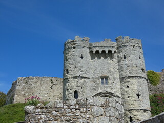 Fototapeta na wymiar entrance to Carisbrooke Castle Isle of Wight England UK