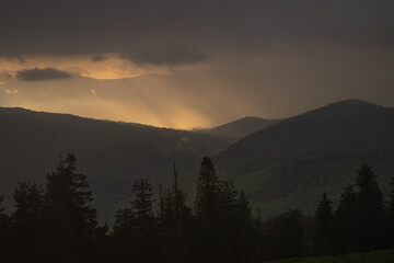 sunrise in the mountains