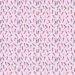 Pattern from illustrations of multi-colored lip gloss.
