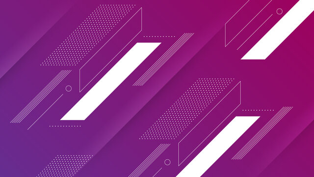 Abstract Modern Background with Vibrant Purple Color Gradient and Memphis Element