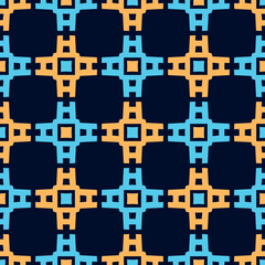 Obraz premium Bright seamless pattern with geometric shapes.