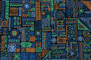 Traditional african vector seamless pattern design