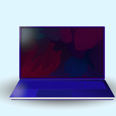 illustration of a blue laptop